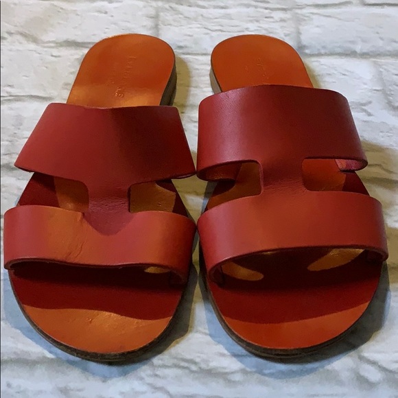 Coral/red Everlane bridge slides sz 8 - Picture 4 of 8